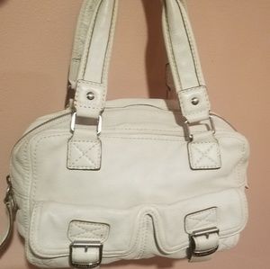Michael Kors white leather bag